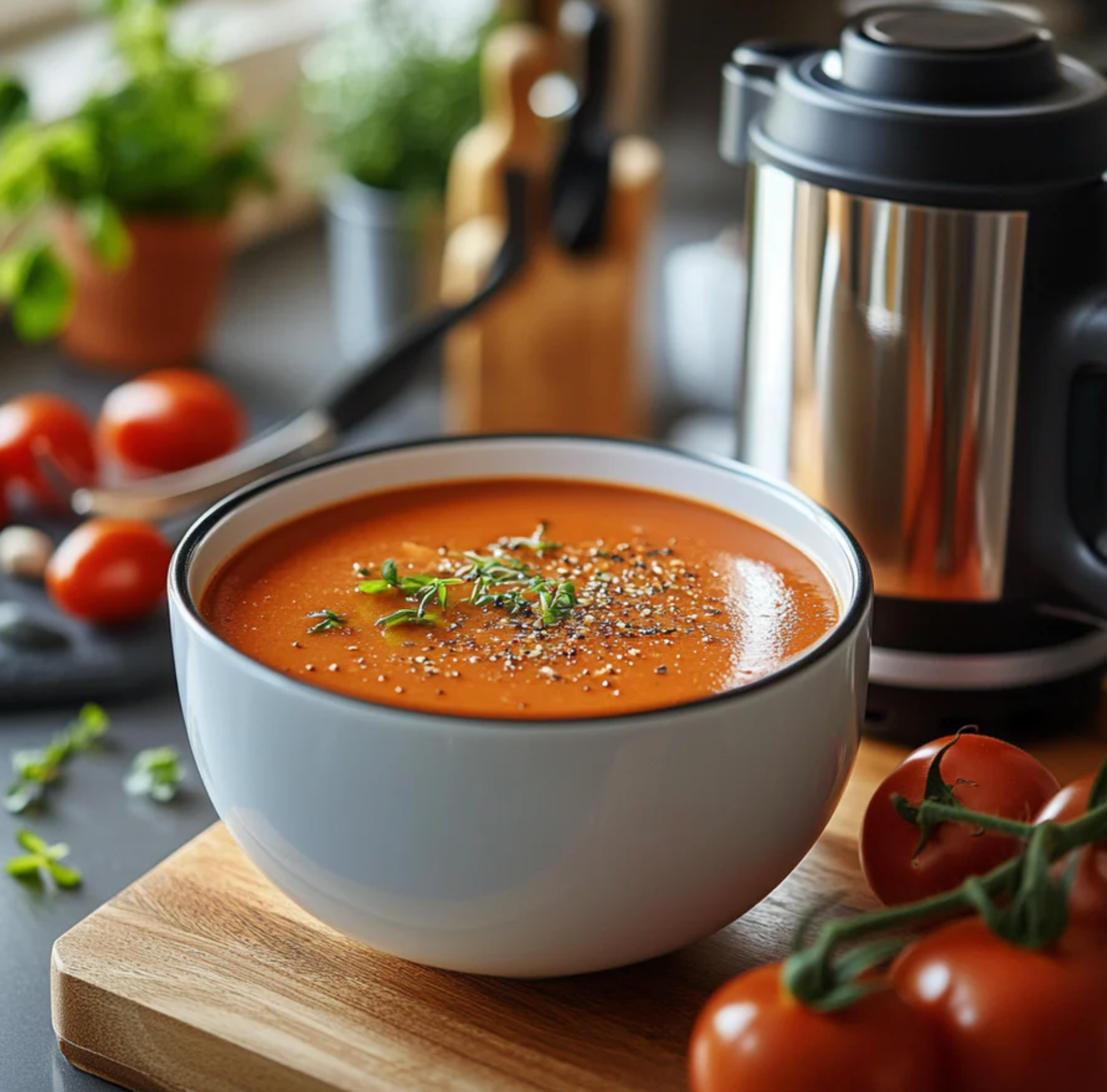 EINFACHES TOMATENSUPPENREZEPT MIT DEM EGGERS KITCHEN STABMIXER