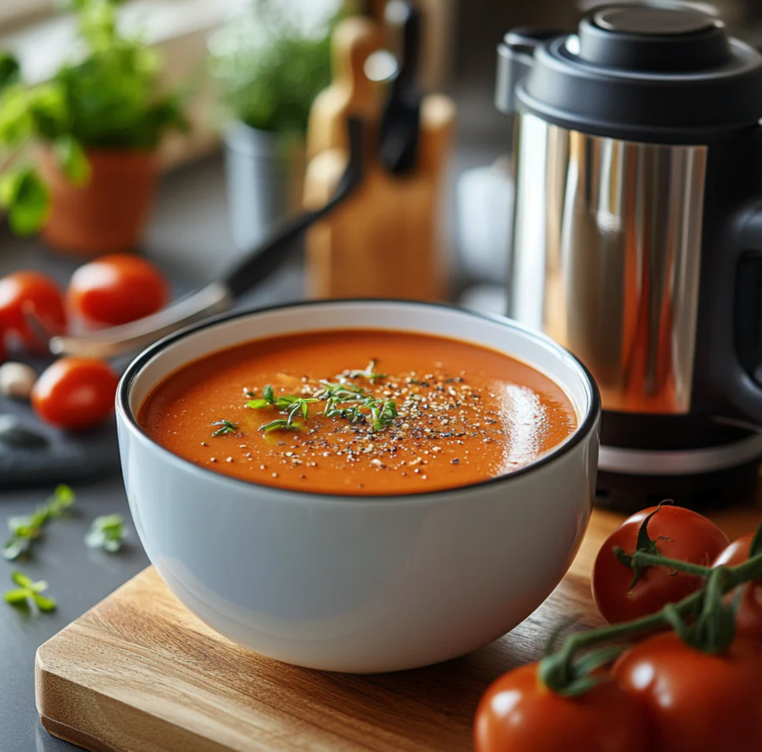 EINFACHES TOMATENSUPPENREZEPT MIT DEM EGGERS KITCHEN STABMIXER